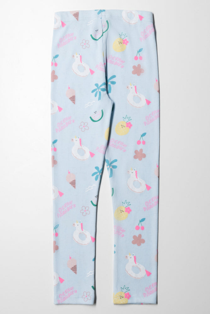 Rib Unicorn Legging Light Blue (2)