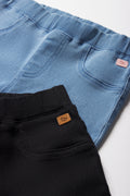 2 Pack Jeggings Black & Blue (1)