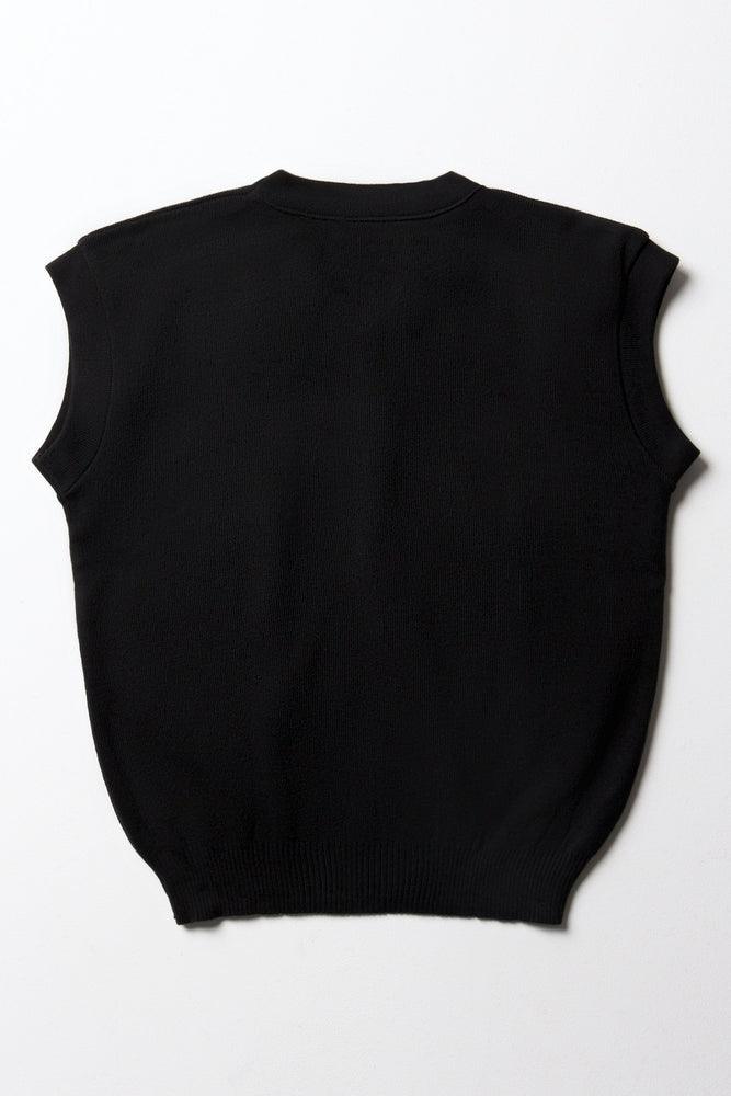 Unisex Primary School Sleeveless Jersey Black (4)