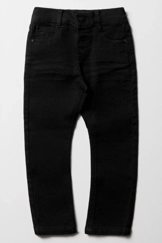 Bowleg Denim Jeans Black