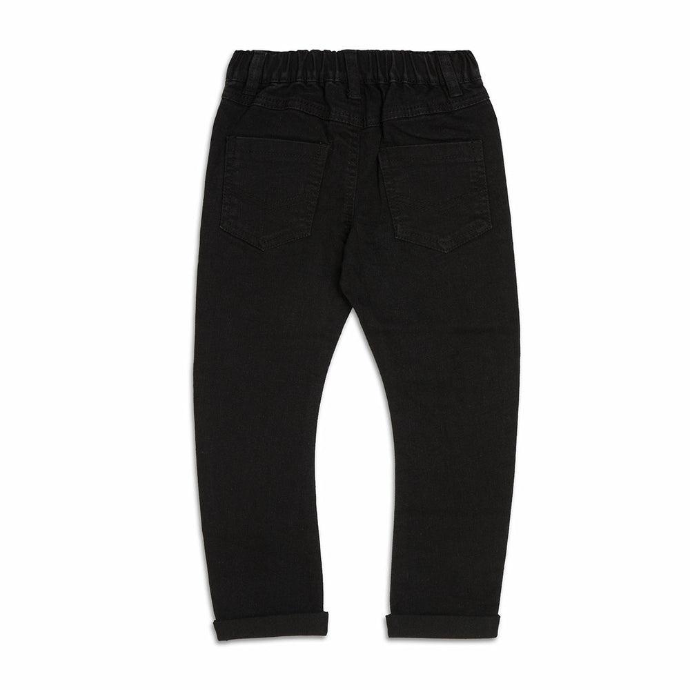 Bow Leg Denim Jeans Black (2)