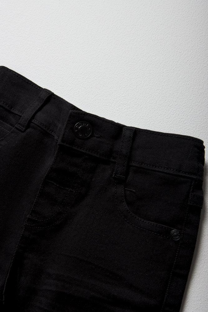 Bow Leg Denim Jeans Black (3)