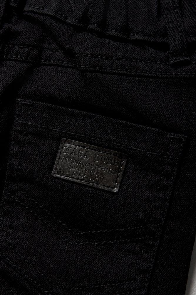 Bow Leg Denim Jeans Black (4)