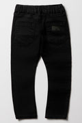 Bow Leg Denim Jeans Black (5)