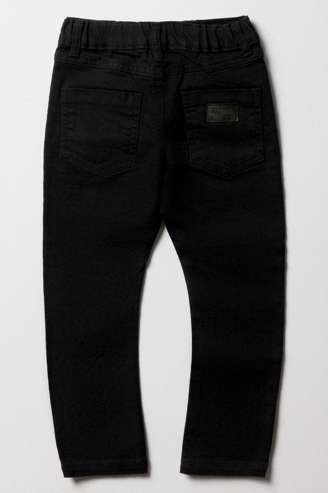 Bow Leg Denim Jeans Black (5)