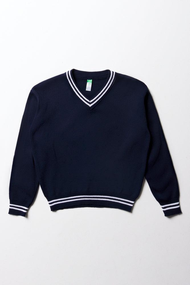 Unisex  Primary School Long Sleeve Striped Jersey Navy