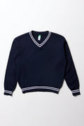 Unisex  Primary School Long Sleeve Striped Jersey Navy
