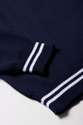 Unisex  Primary School Long Sleeve Striped Jersey Navy (1)