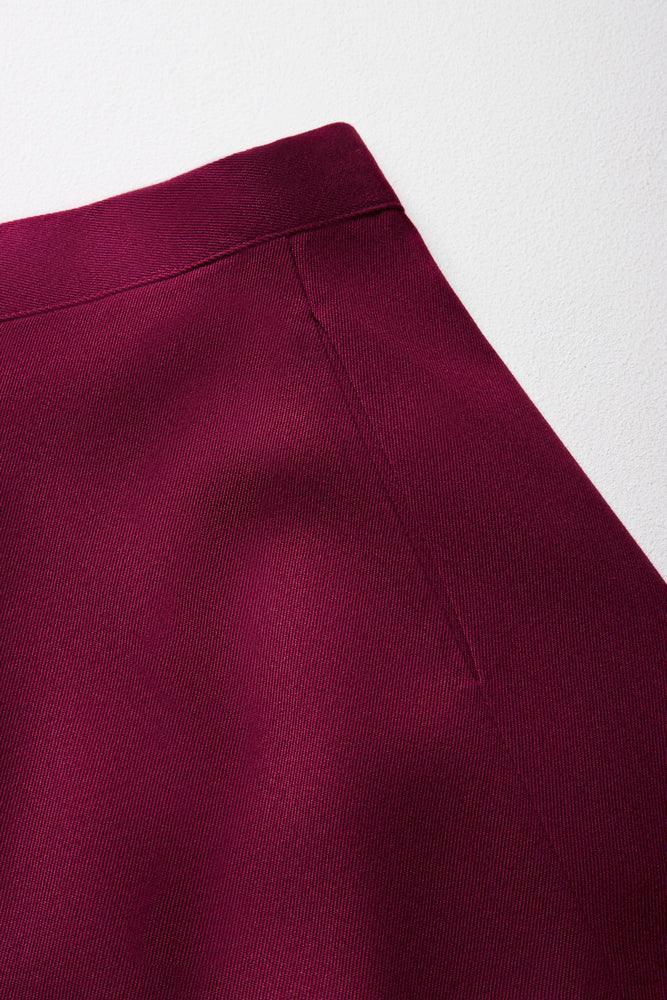 Girls Primary School Skirt Maroon (2)