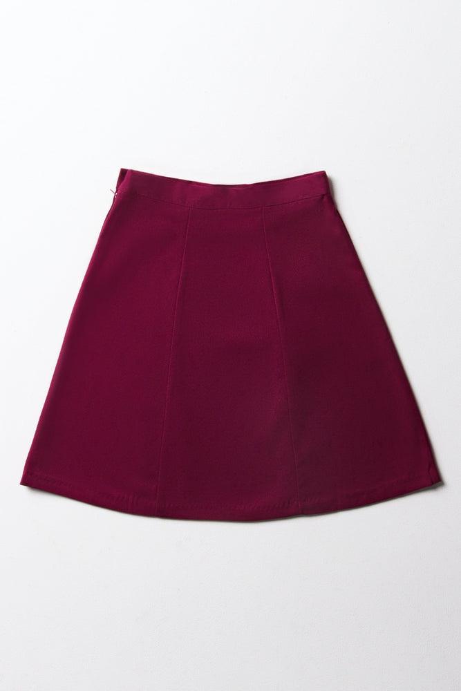 Girls Primary School Skirt Maroon (3)