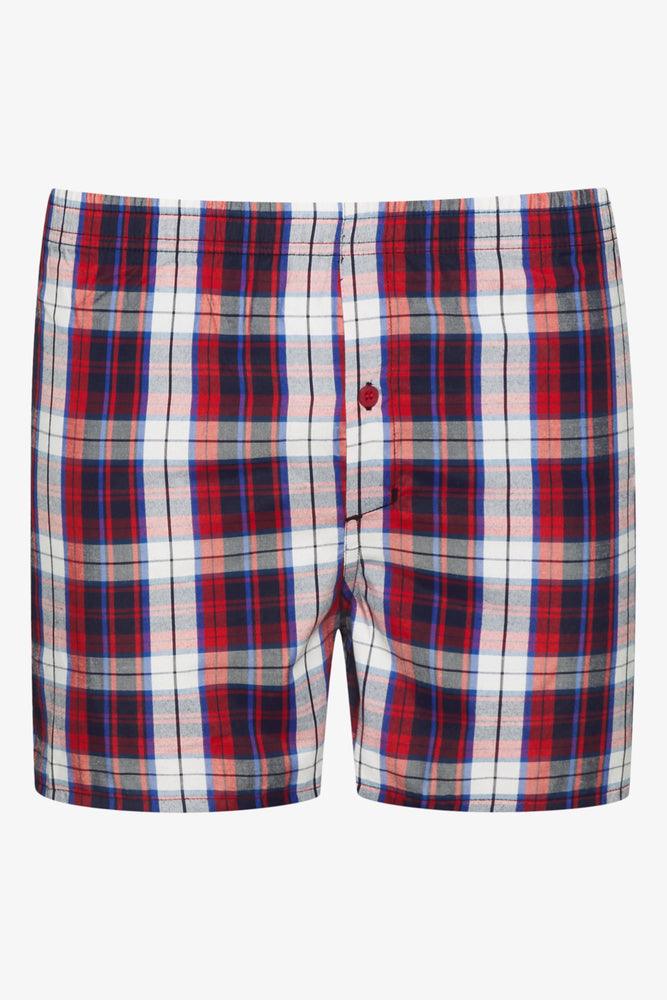 3 Pack Check Boxers Red (1)