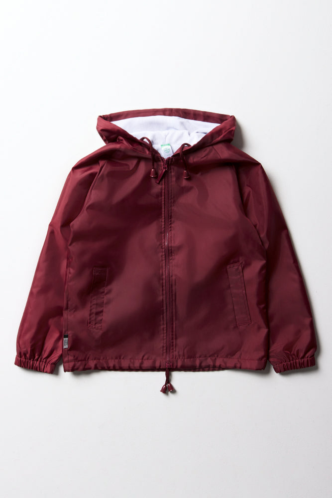 UNISEX RAIN JACKET MAROON PRIMARY