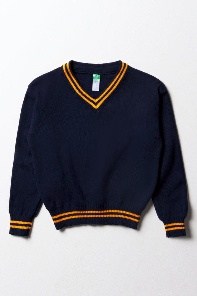 Unisex Primary School Long Sleeve Stripe Jersey Navy