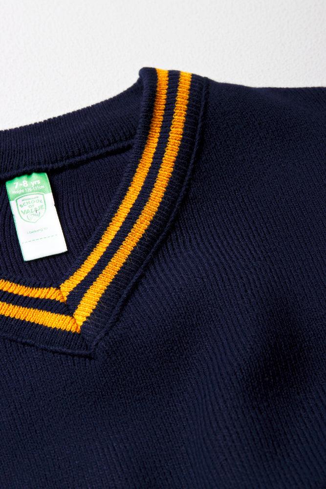 Unisex Primary School Long Sleeve Stripe Jersey Navy (2)