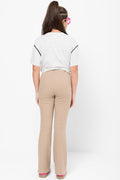 Rib Flare Legging Stone (3)