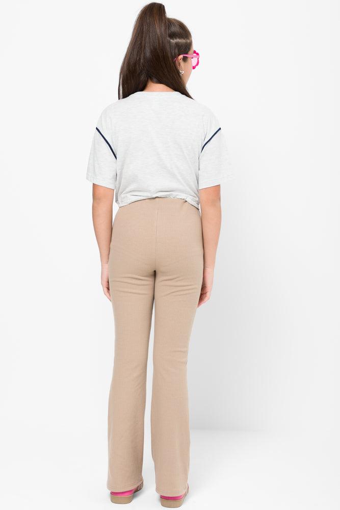 Rib Flare Legging Stone (3)