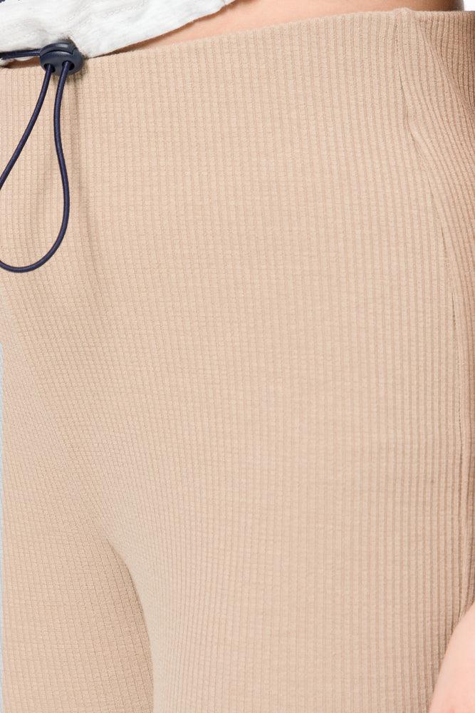 Rib Flare Legging Stone (4)