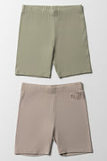 2 Pack Cycle Shorts Natural & Green