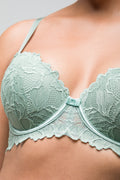 2 Pack Lace Balconette Bras Green & Grey (4)