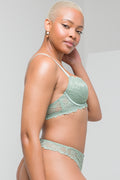 3 Pack lace thongs grey & green (2)