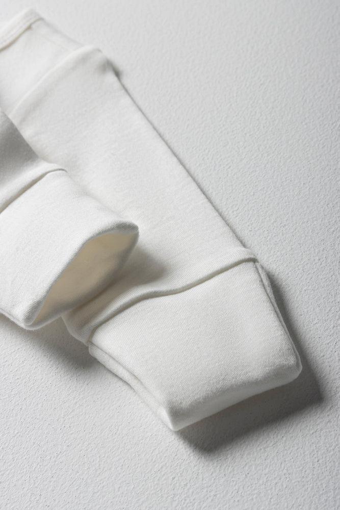Zip Through Baby-Grow White (3)