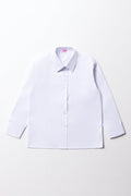 Girls School Long Sleeve Collar Shirt White Toughees