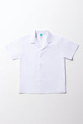 Unisex Primary School Short Sleeve Open Neck Shirt White Toughees