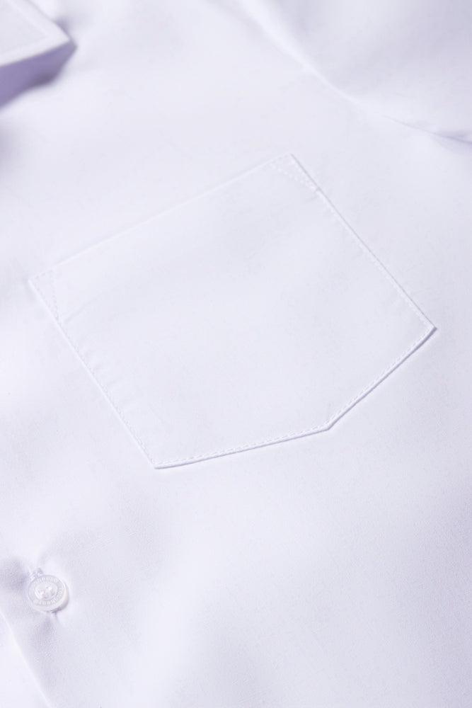Unisex Primary School Short Sleeve Open Neck Shirt White Toughees (2)