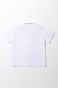 Unisex Primary School Short Sleeve Open Neck Shirt White Toughees (3)