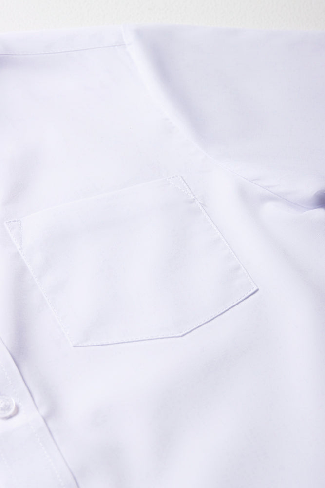 Girls School Short Sleeve Collar Shirt White Toughees (3)