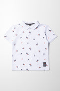 Palm Short Sleeve Golfer White