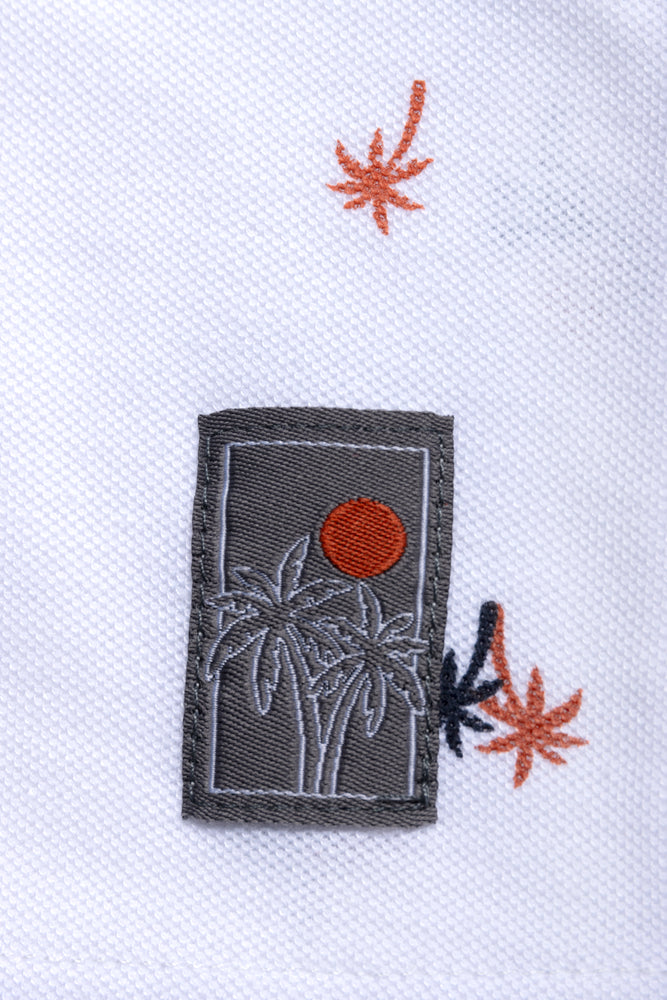 Palm Short Sleeve Golfer White (2)