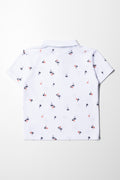 Palm Short Sleeve Golfer White (3)