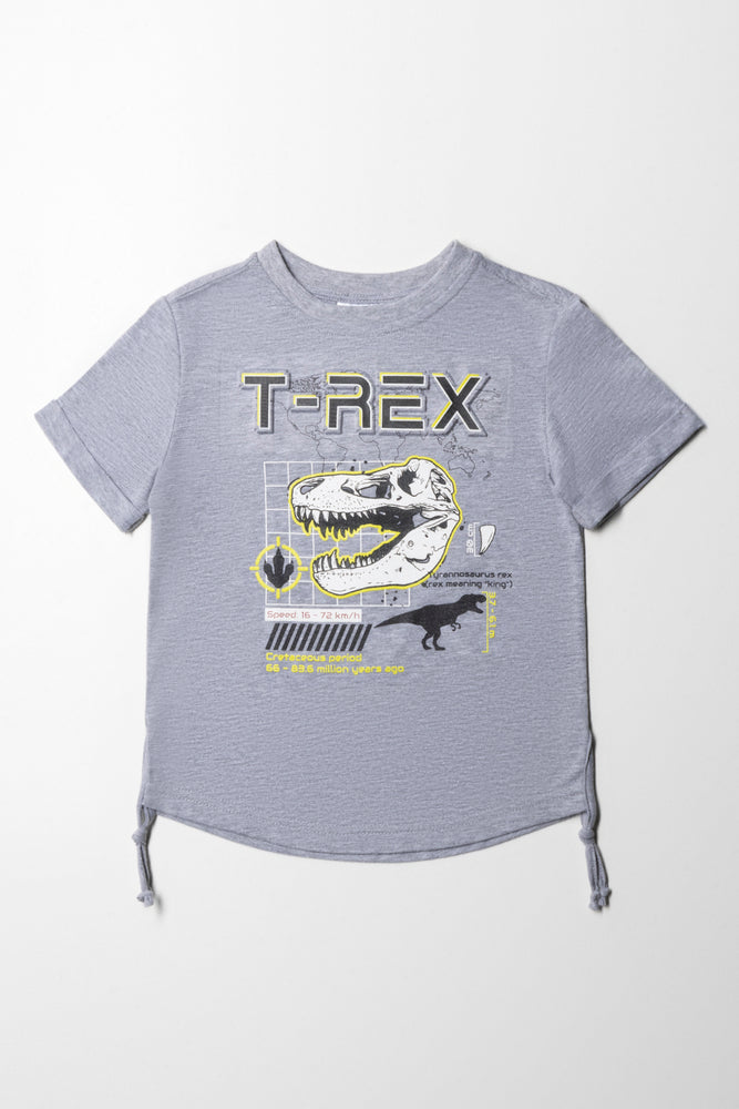 Side Tuxedo T-Shirt Grey