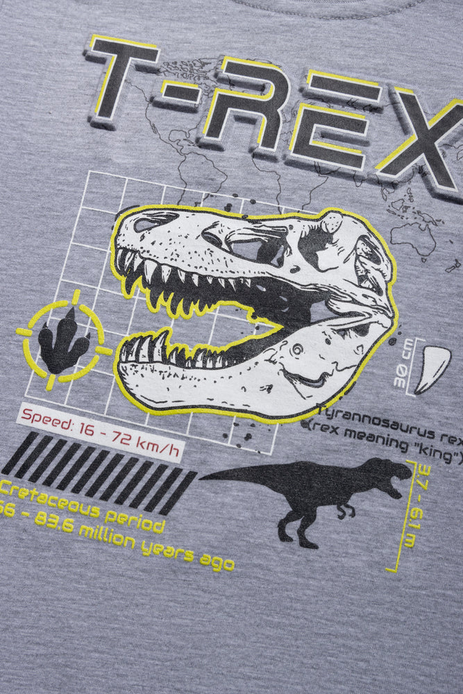 Side Tuxedo T-Shirt Grey