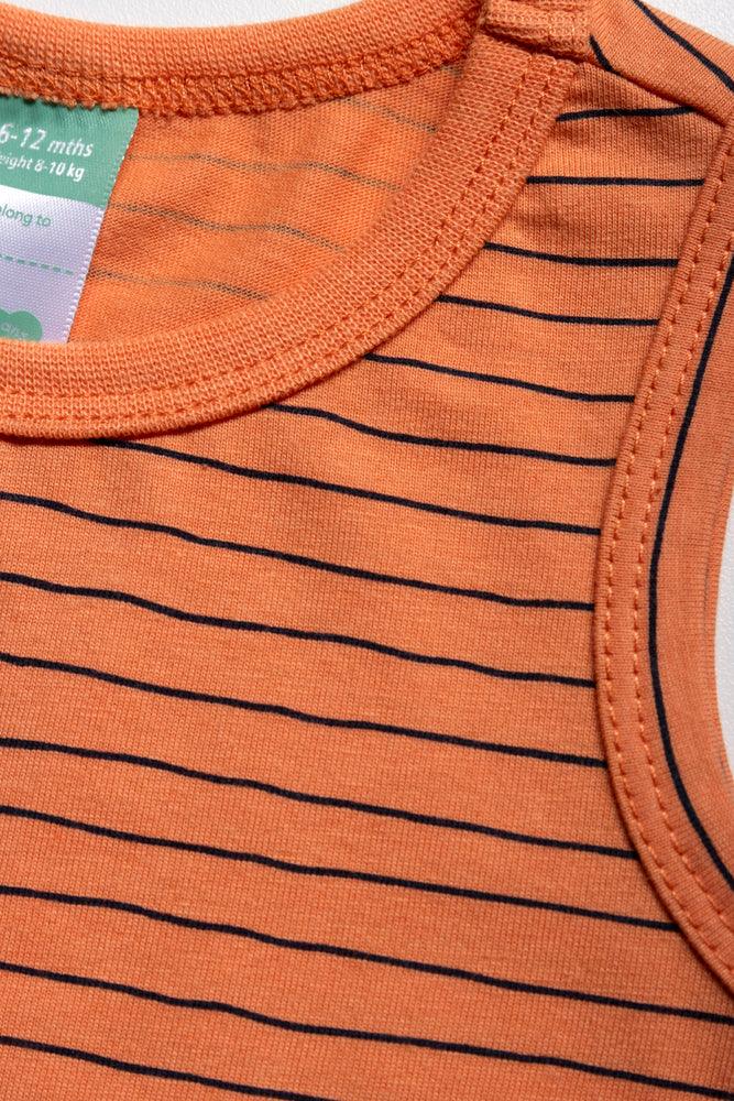 2 Pack Shark Printed Vests Orange And Blue (2)