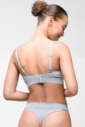 3 Pack Seam-Free Thong Panties Black, Grey, White (3)