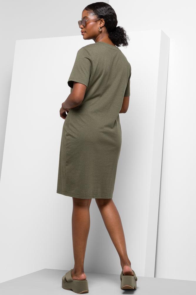 Short Sleeve Bodycon Dress Green Ackermans