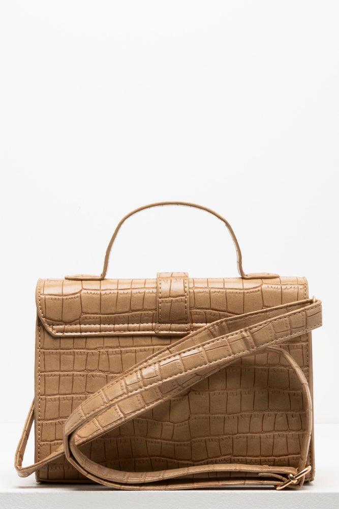 Beige croc bag shop