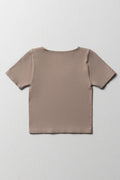Seamless Short Sleeve T-Shirt Natural (2)
