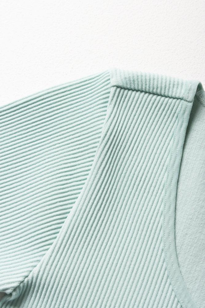 Seamless Short Sleeve T-Shirt Aqua (1)