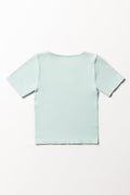 Seamless Short Sleeve T-Shirt Aqua (2)