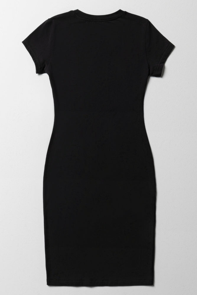 Plain black day dress sale