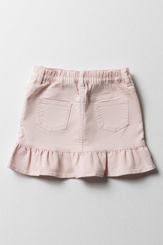 Light pink denim skirt sale