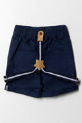 Plain Fashion Shorts With Braces Navy (2)