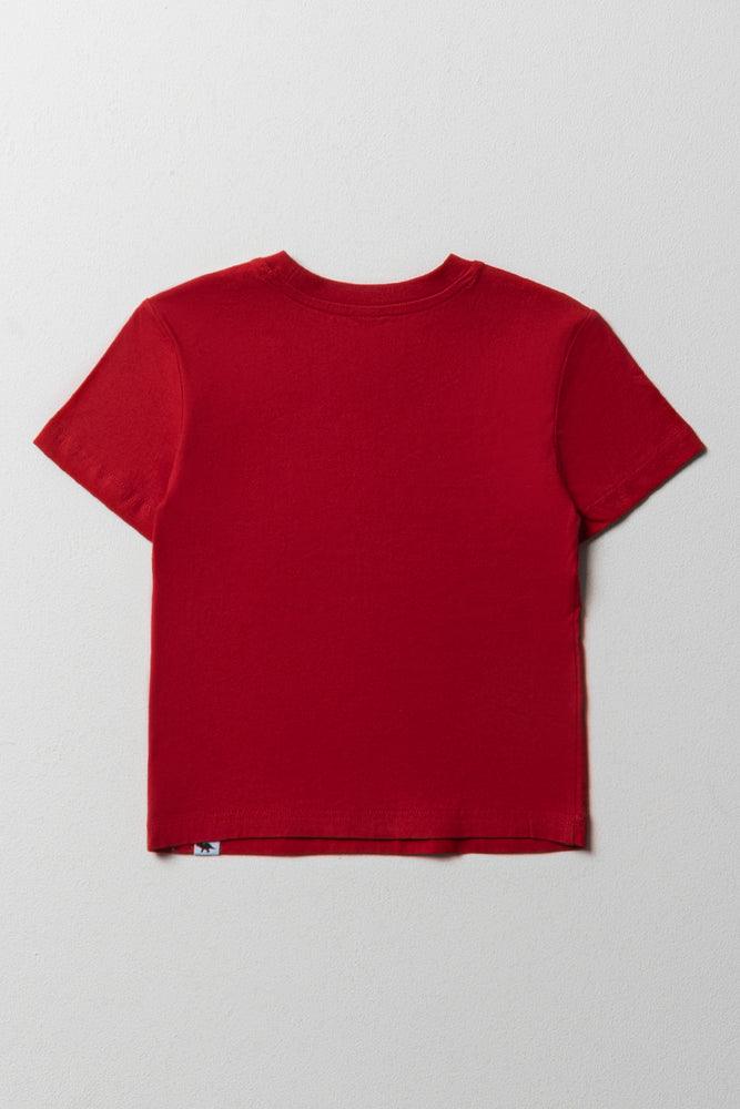 Red colour t shirt hot sale