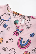 Flutter Sleeve Dress Lt Pink Aop (2)