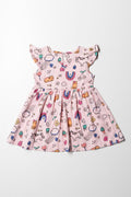 Flutter Sleeve Dress Lt Pink Aop (3)