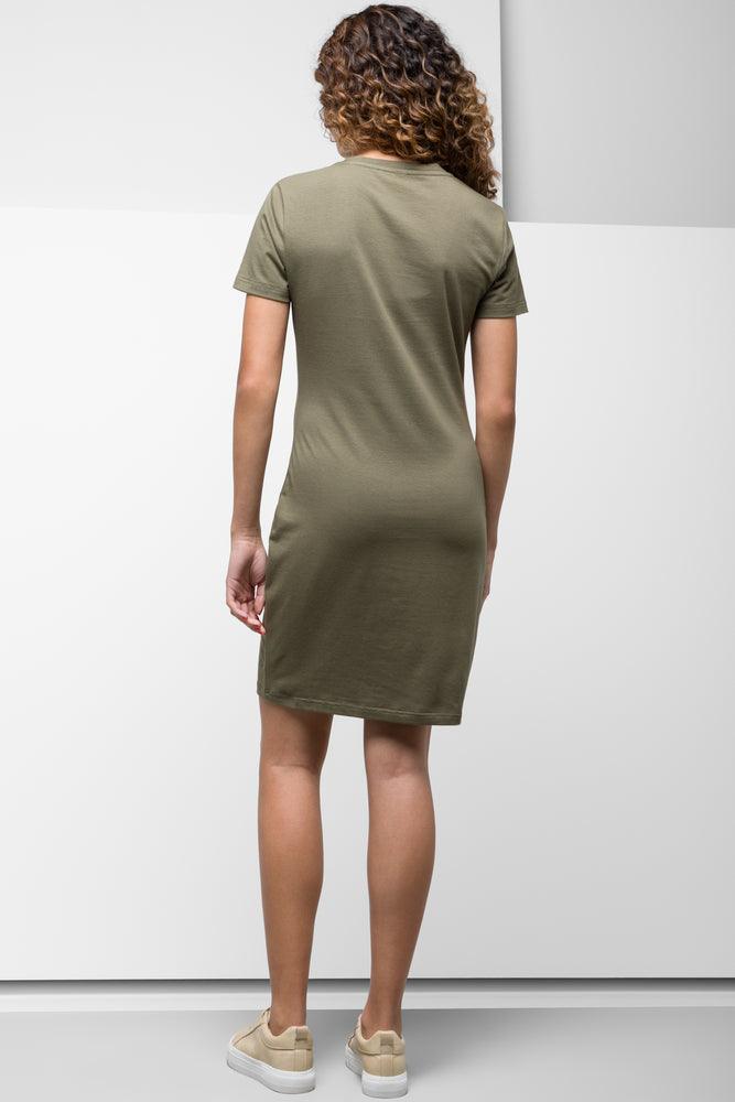 Short Sleeve Bodycon Dress Olive Green (2)