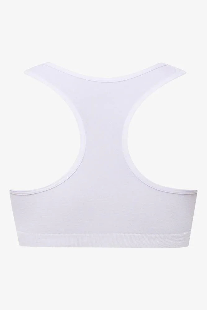 2 Pack Seam-Free Racerback Bras Black & White (3)